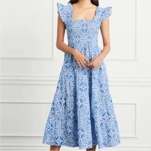 Hill House Blue Mosaic Poplin Nap Dress